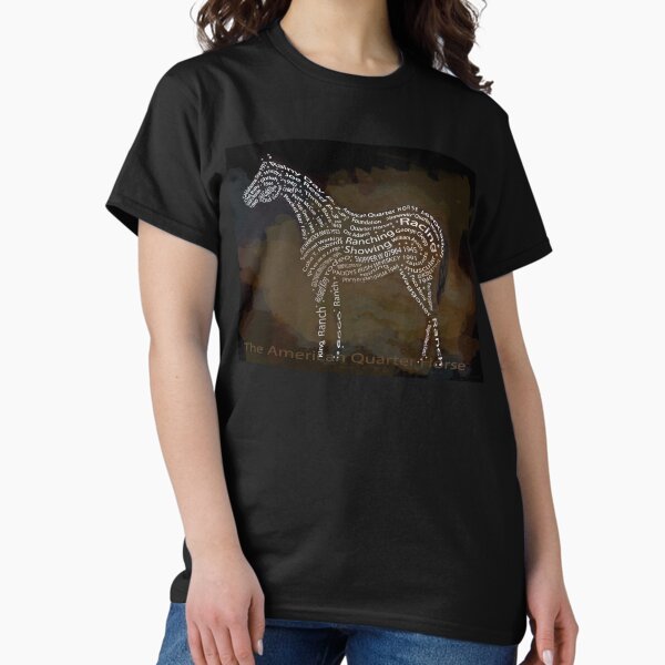 Aperçu de l'œuvre Histoire du Quarter Horse américain en typographie créée et vendue par Ginny Luttrell.