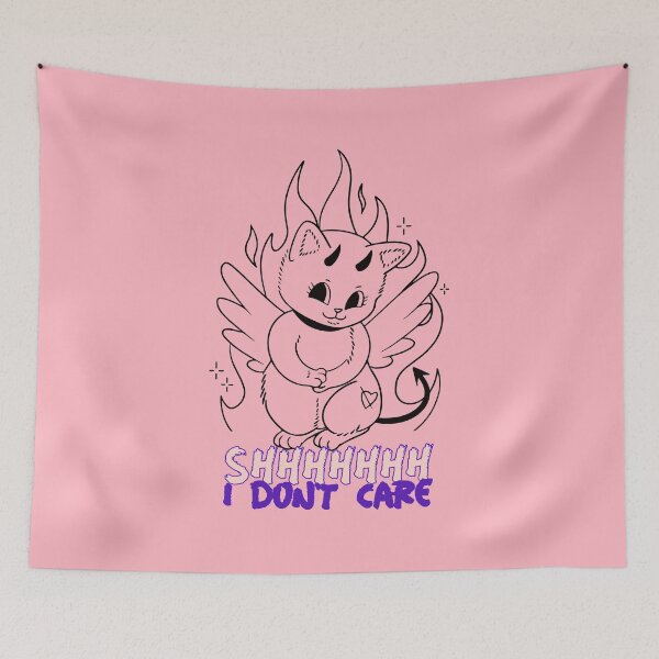 Item preview, Devilish kitten quote Shh I Don't care HELL KITTEN  designed and sold by LargeShop.