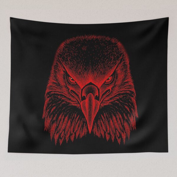 Item preview, AWESOME INTENSE EAGLE PORTRAIT deep red designed and sold by THE AMERICAN TEEVANGELIST.