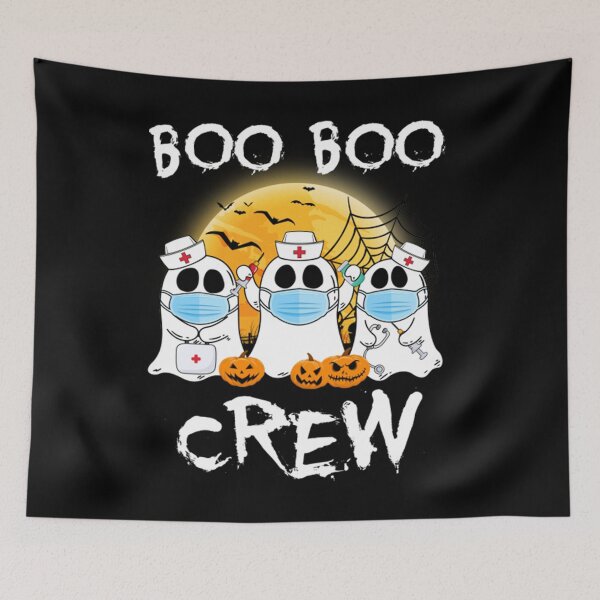 Item preview, Meme Retro Boo Boo Crew Nurse Halloween Ghost designed and sold by BufFord71.