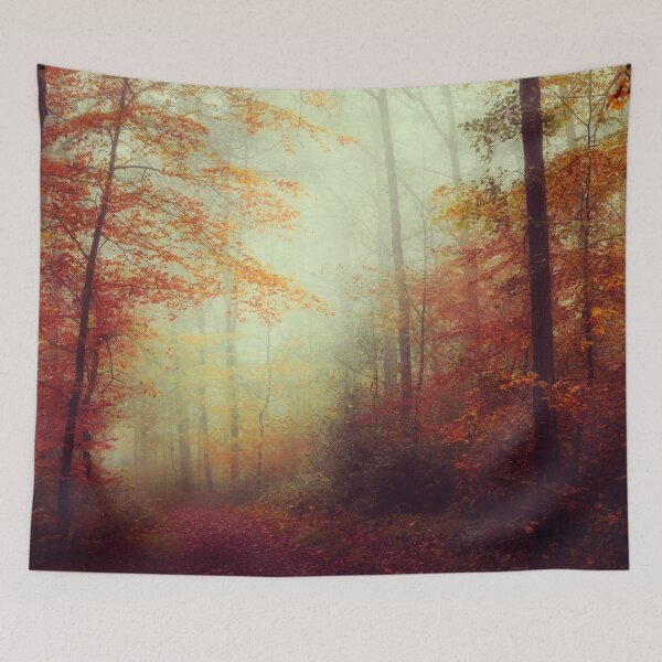 Item preview, Dreamy Forest Hike in Autumn designed and sold by Dyrk Wyst Redbubble Shop.