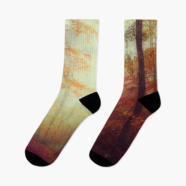 Item preview, Dreamy Forest Hike in Autumn designed and sold by Dyrk Wyst Redbubble Shop.