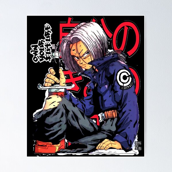 Quadro Poster Com Moldura O Trunks Do Futuro Dragon Ball Z