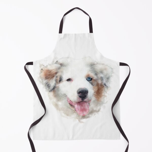 Item preview, Australian Shepherd Puppy Watercolour Artwork designed and sold by Typeglyphs.