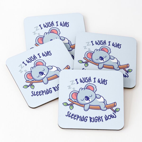 Item preview, I Wish I Was Sleeping Right Now Blue Koala designed and sold by everything4eva.