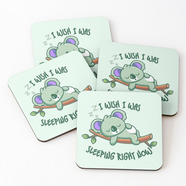 Item preview, I Wish I Was Sleeping Right Now Green Koala designed and sold by everything4eva.
