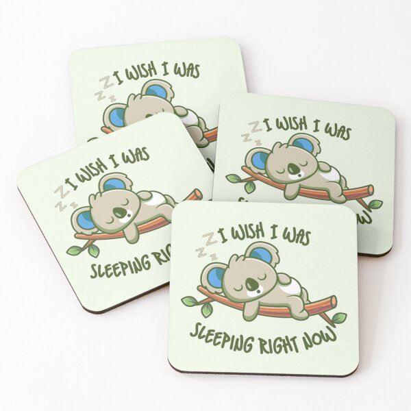 Item preview, I Wish I Was Sleeping Right Now Green Koala designed and sold by everything4eva.