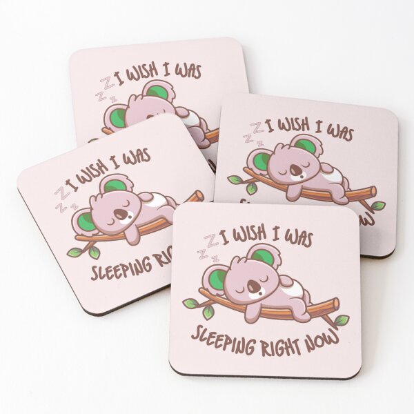 Item preview, I Wish I Was Sleeping Right Now Pink Koala designed and sold by everything4eva.