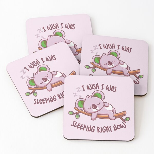 Item preview, I Wish I Was Sleeping Right Now Pink Koala designed and sold by everything4eva.