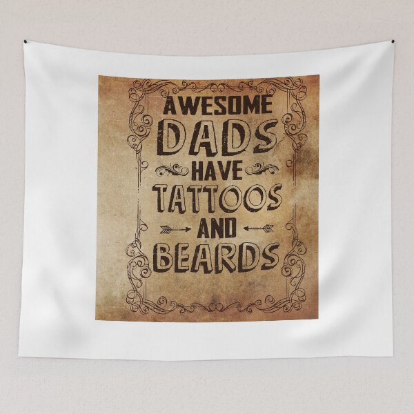 Item preview, Awesome Dads Have Tattoos and Beards vintage designed and sold by Lewerenz.