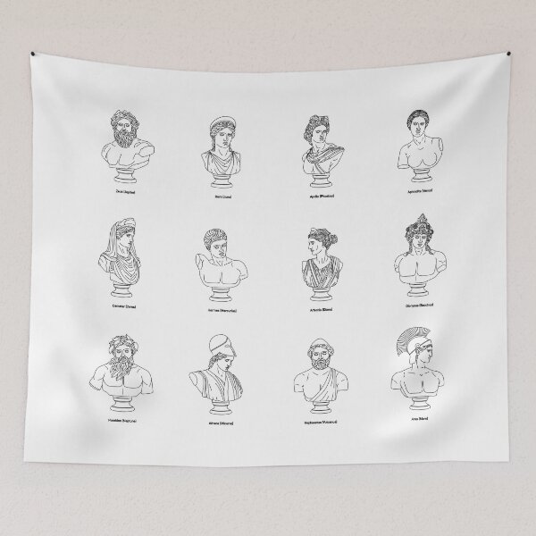 Item preview, simple line art olympian gods set designed and sold by cute--world.