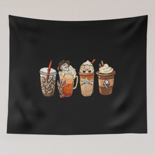 Item preview, Horror Fall Coffee Pumpkin Spice Latte Iced Autumn Halloween designed and sold by Tyonnamodel.