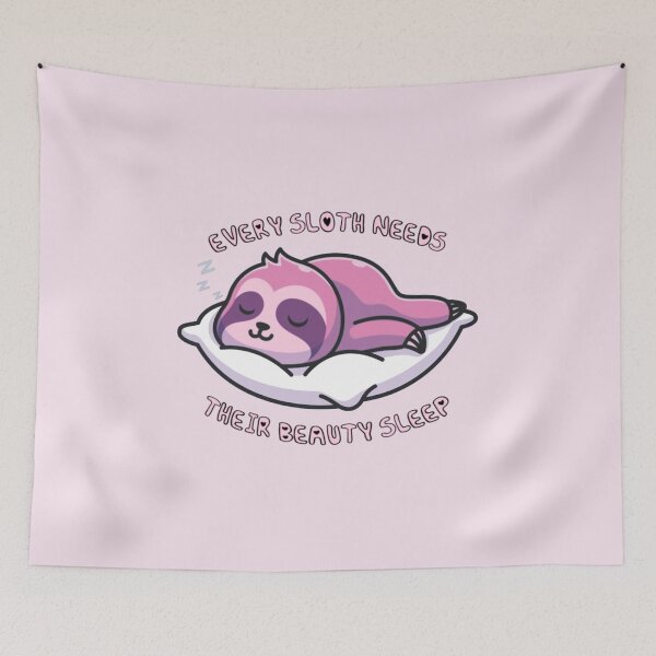 Item preview, Every Sloth Needs Their Beauty Sleep Pink designed and sold by everything4eva.