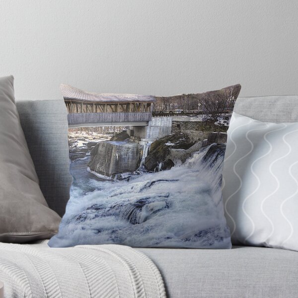Item preview, Quechee, Vt. covered bridge and dam designed and sold by Nancy Richard.
