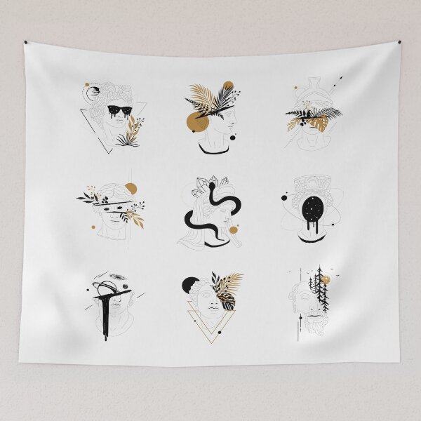 Item preview, illustration line art olympian gods set v2 designed and sold by cute--world.