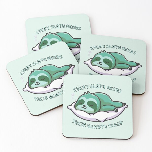 Item preview, Every Sloth Needs Their Beauty Sleep Turquoise designed and sold by everything4eva.