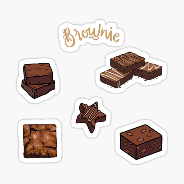 "brownies sticker pack" Sticker for Sale by stickerspacks Redbubble