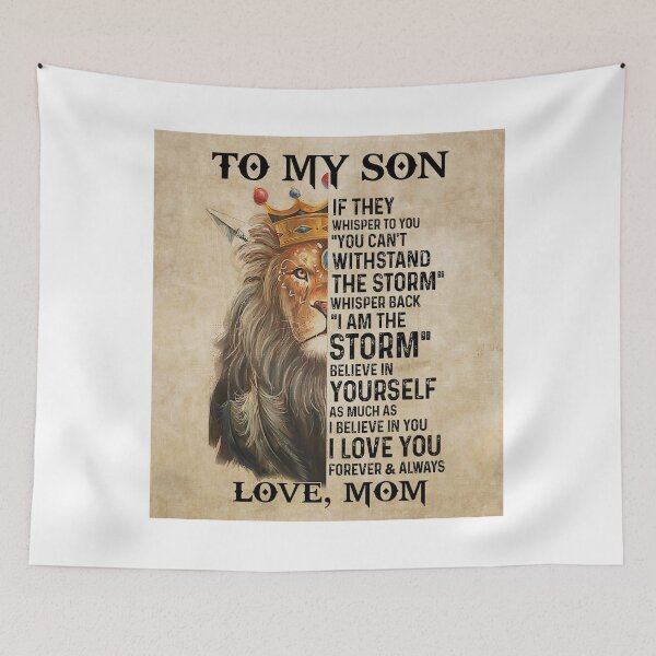 Item preview, Copy of Mexican Flag And Eagle AmericanTo My Son Believe In Yourself Lion I Am The Storm Classic Grown Mexican roots tree Mounted designed and sold by EllenKarl.