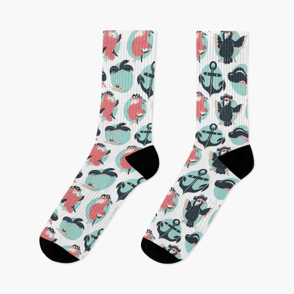 Item preview, Fun Pirate Parrot and anchor pattern designed and sold by LaBellCreative.