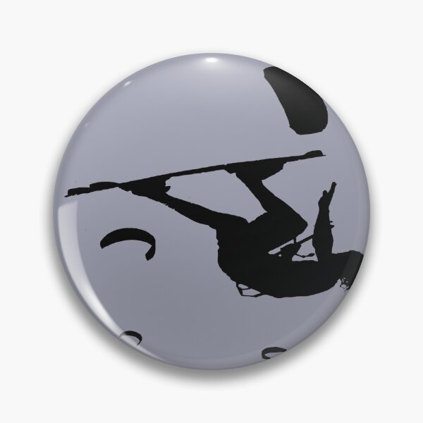 Item preview, Kitesurfer Somersaulting Black Vector Silhouette designed and sold by taiche.