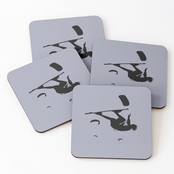 Item preview, Kitesurfer Somersaulting Black Vector Silhouette designed and sold by taiche.
