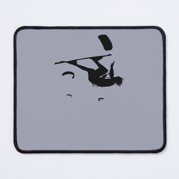 Item preview, Kitesurfer Somersaulting Black Vector Silhouette designed and sold by taiche.