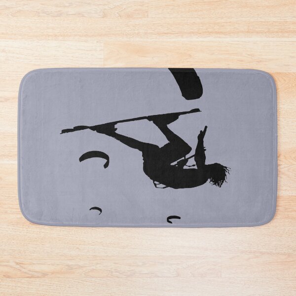 Item preview, Kitesurfer Somersaulting Black Vector Silhouette designed and sold by taiche.