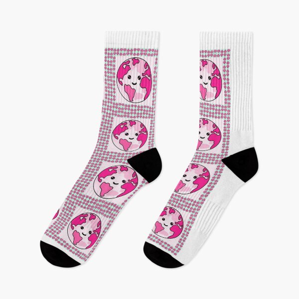 Item preview, The Smile Earth in Pink Fabric Seamless Pattern designed and sold by MyMemoriesArts.