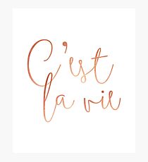 C'est la vie Rose Gold #redbubble #decor #buyart Photographic Print