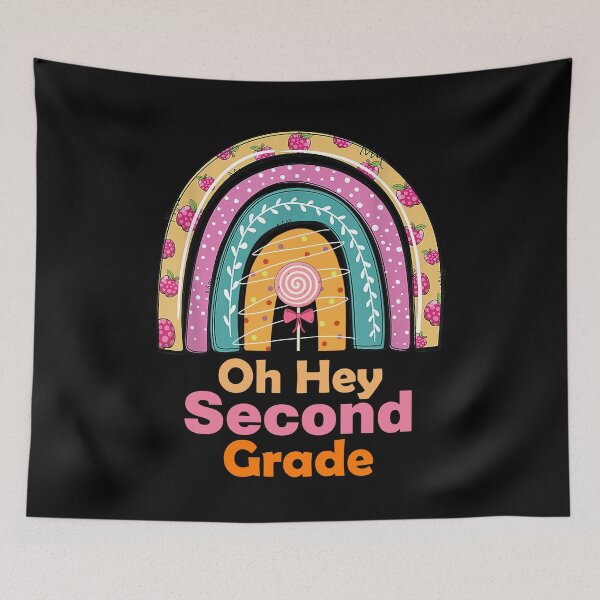 Item preview, Oh Hey Second Grade Rainbow colorful back to school funny cute designed and sold by elizabethdawnn.