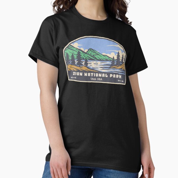 Vista previa del artículo con la obra «Lago de montaña vintage del Parque Nacional Zion», diseñado y vendido por JordanHolmes.