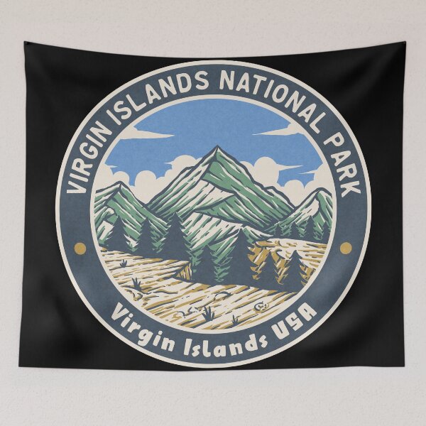 Item preview, Virgin Islands National Park Vintage Mountains designed and sold by JordanHolmes.