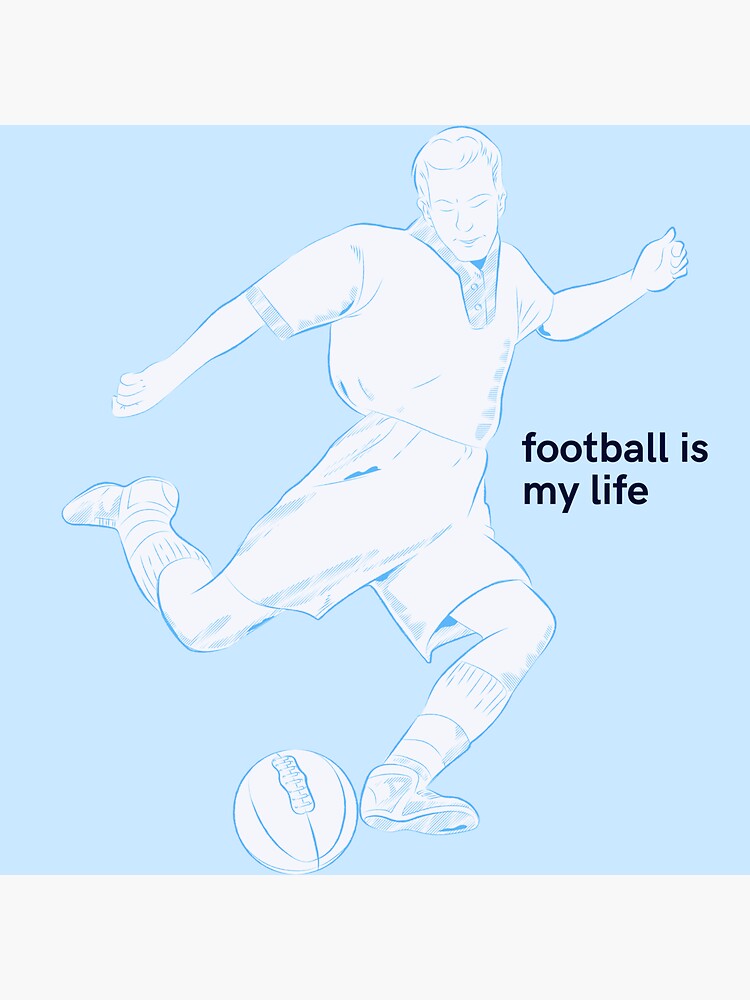 "football is my life" Sticker for Sale by Yapbox Redbubble