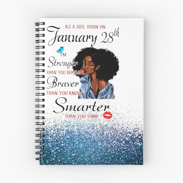 Item preview, Women Afros Just A Girl Born On January 28th African american Stunning Glitter Blue designed and sold by HelmaNowak.