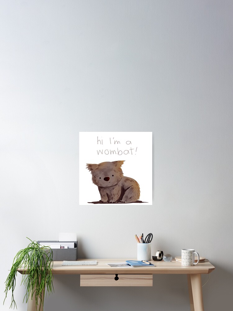 Thumbnail 2 of 3, Poster, Wombat designed and sold by oyyro.