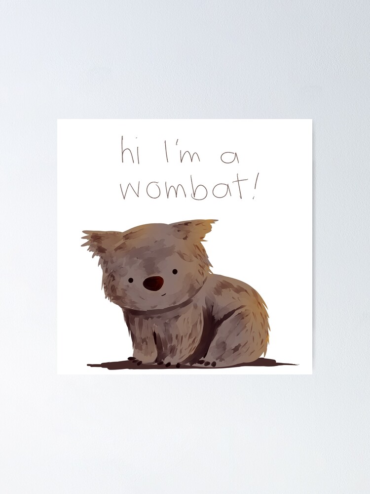 Thumbnail 1 of 3, Poster, Wombat designed and sold by oyyro.