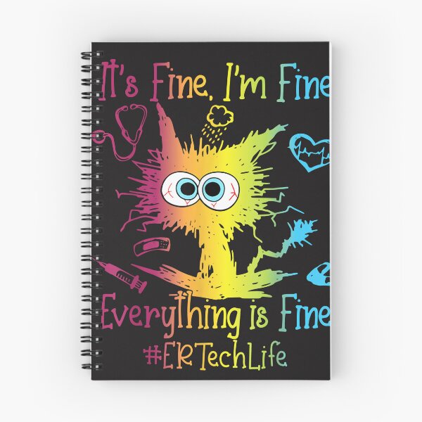 Item preview, Er Tech Life It's Fine I'm Fine Everything Is Fine Colorful Cat designed and sold by MasinDontrae.