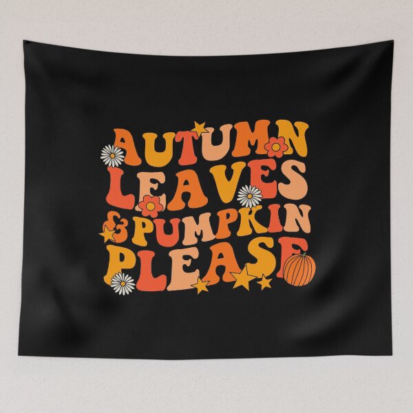Item preview, Autumn Leaves And Pumpkin Please Groovy Fall Autumn And Halloween designed and sold by JokeGysen.