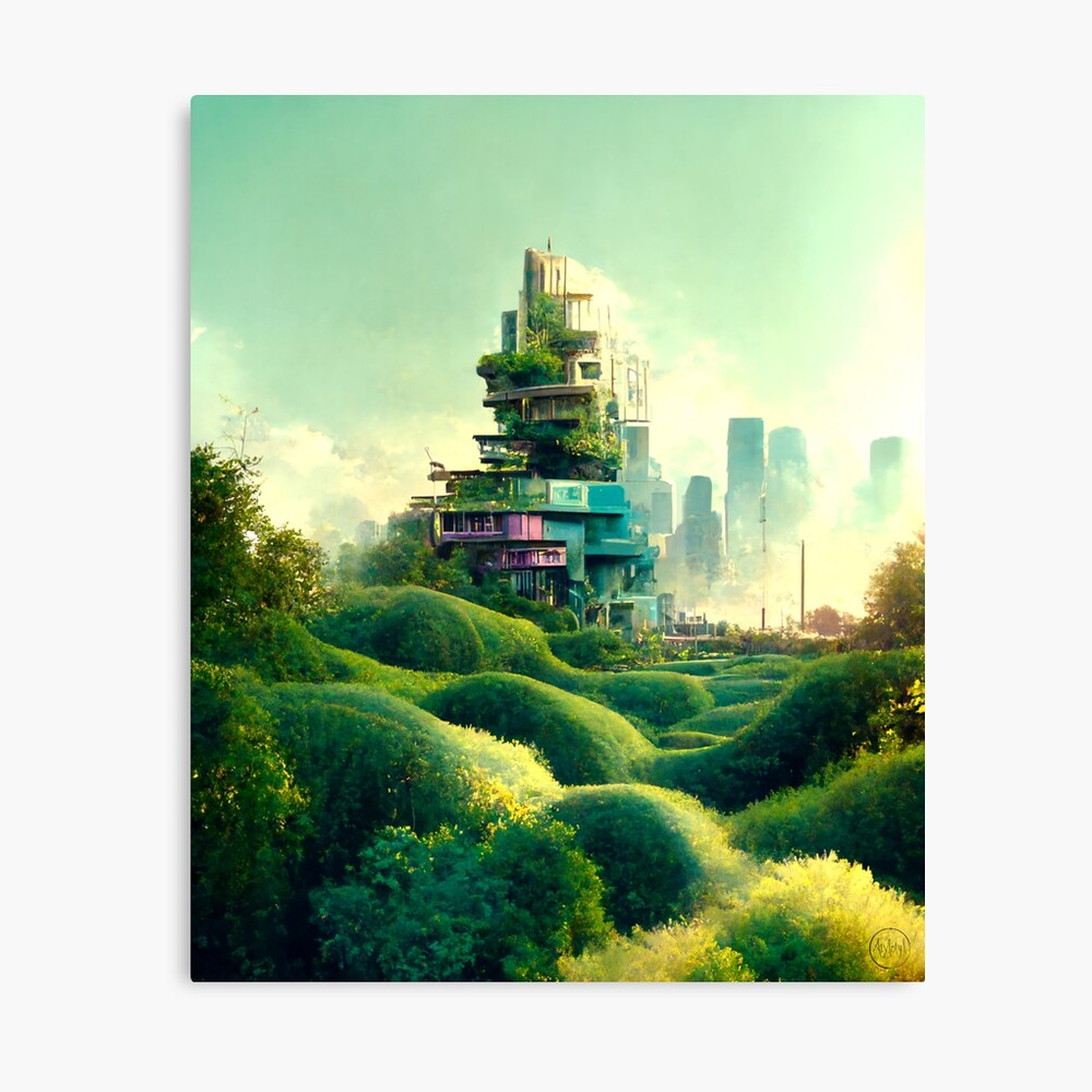 Solarpunk  City, Fantasy landscape, Eco city