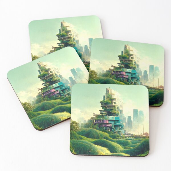 Item preview, Solarpunk Landscape Painting 1.0 designed and sold by Aexlotyl.