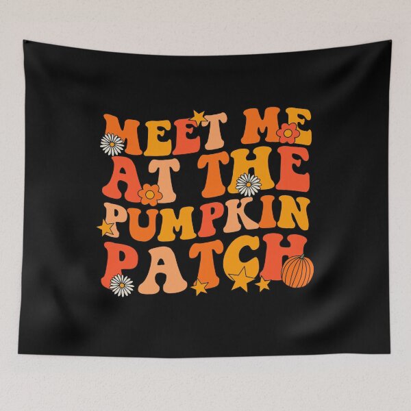 Item preview, Meet Me At The Pumpkin Patch Groovy Fall Autumn And Halloween designed and sold by JokeGysen.