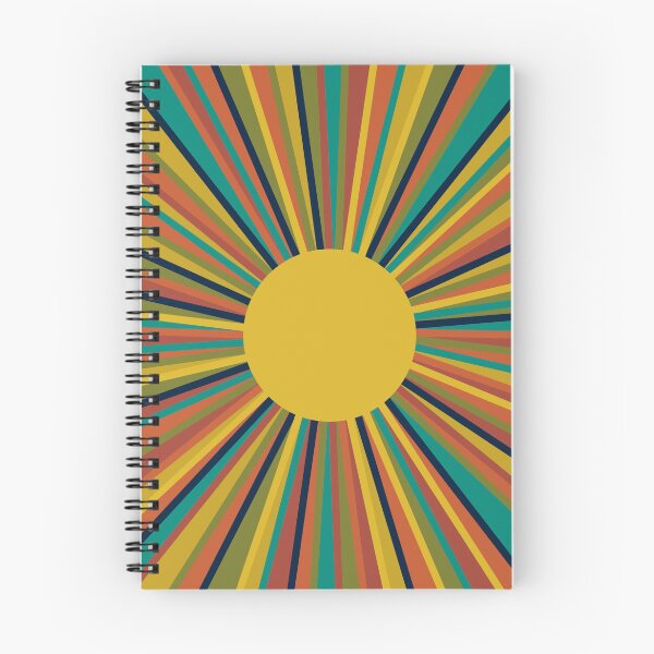 Item preview, Retro Multicolour Sunburst Sun in Mid Mod Colours designed and sold by kierkegaard.