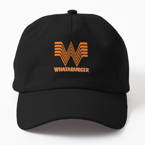 Whataburger Employee Work Uniform Adjustable Ball Cap Hat Blue Orange Logo