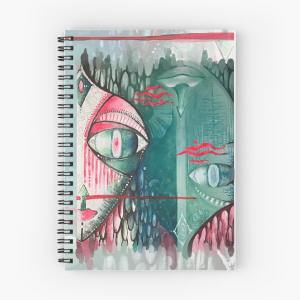 Item preview, Psychedelic visionary tribal alien mask under water sea designed and sold by Lunarjart.