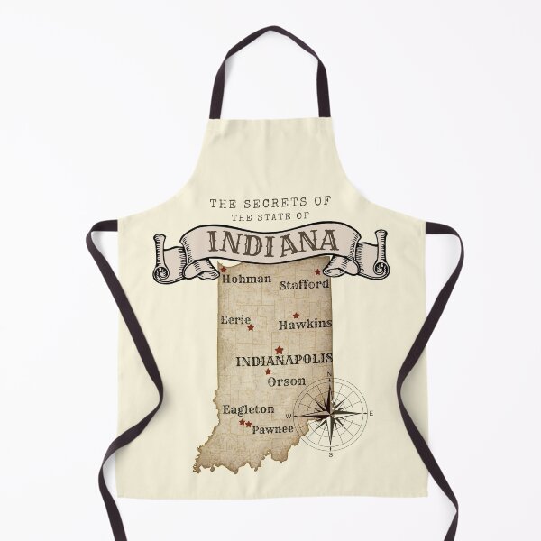 Item preview, Vintage Map Indiana TV show cities designed and sold by Oliver-B.