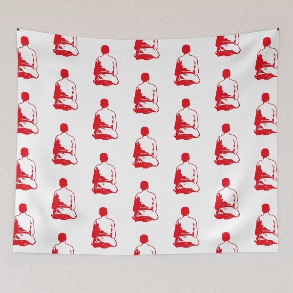 Item preview, Karateka meditating in seiza position designed and sold by Ossu-Couture.
