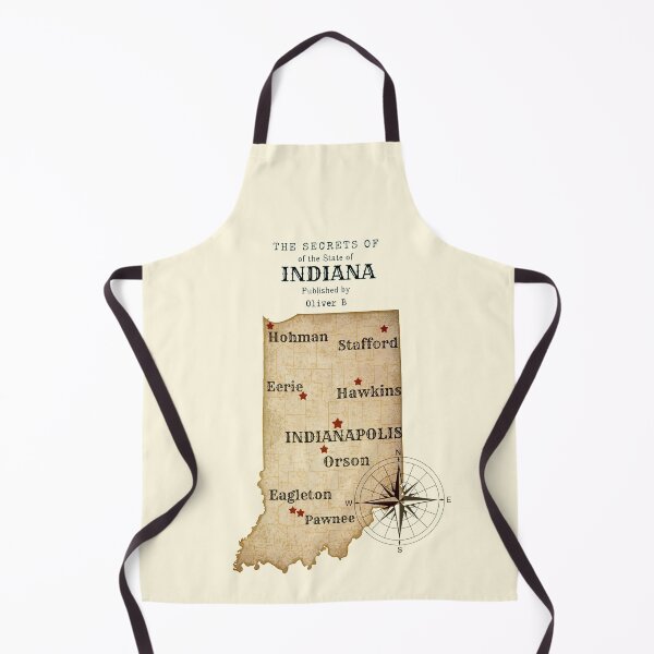 Item preview, Vintage Map Indiana TV show cities designed and sold by Oliver-B.