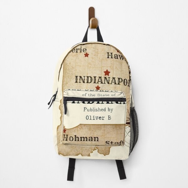 Item preview, Vintage Map Indiana TV show cities designed and sold by Oliver-B.