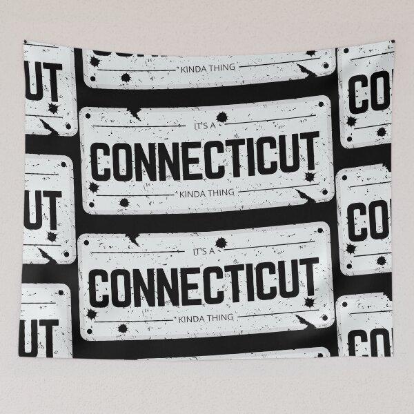 Item preview, Its a CONNECTICUT kinda thing number plate distressed designed and sold by 133DandC.