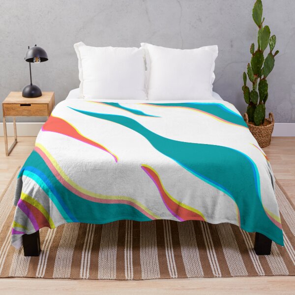 Item preview, Zebra Print Orange And Blue Zebra Stripes Wild Animal Print Preppy Decor Modern Zebra Pattern designed and sold by theprintedclub.
